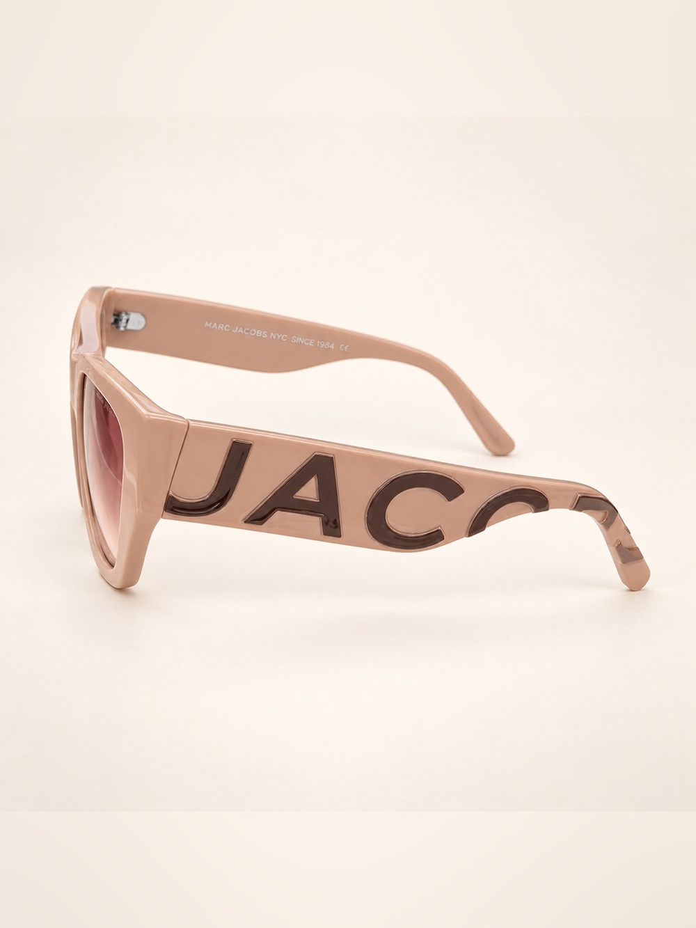 Marc Jacobs Blush Pink Square Sunglasses with Pink Gradient Lenses Authentic NWT